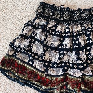 Boho Elephant Shorts